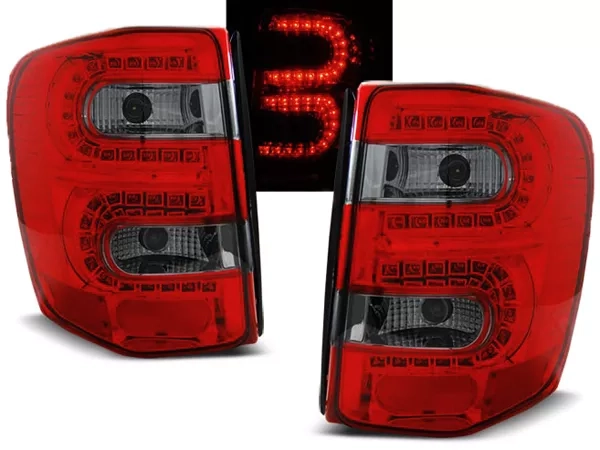 Ліхтарі задні Jeep Grand Cherokee WJ (99-04) - LED червоно-димчасті