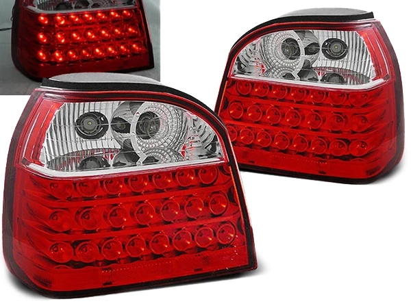 Ліхтарі задні червоно-білі VW Golf III (91-97) - LED