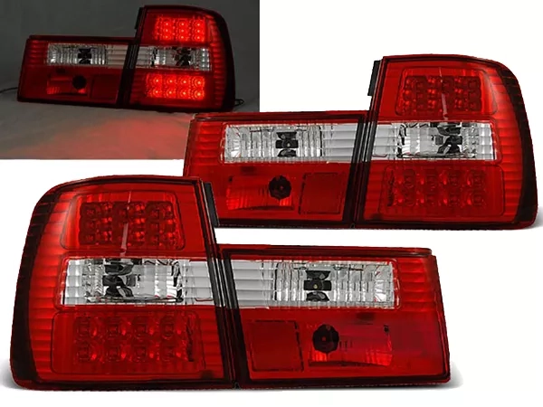 Ліхтарі задні BMW E34 (88-95) Sedan - діодні (червоно-білі)