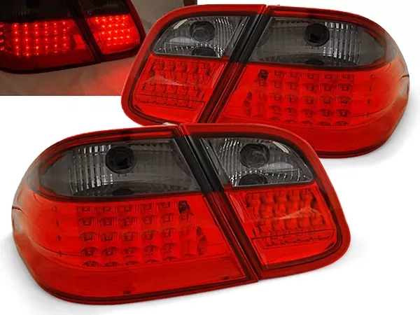Задні ліхтарі Mercedes CLK W208 (97-02) - LED червоно-димчасті