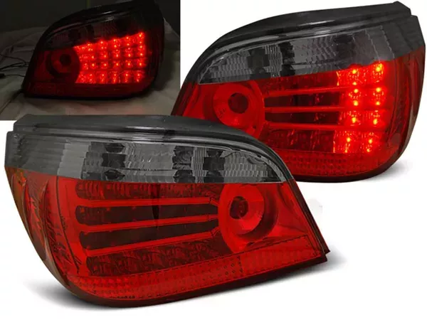 Ліхтарі задні BMW 5 E60 (03-07) - LED червоно-димчасті (Sonar)