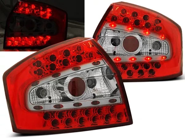 Ліхтарі задні Audi A4 B6 (8E; 00-04) Sedan - LED червоні (v.2)