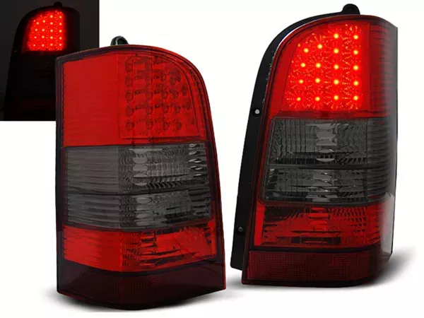 Ліхтарі задні Mercedes Vito W638 (96-03) - LED червоно-димчасті