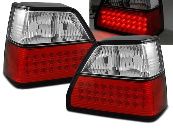 Ліхтарі задні VW Golf II (83-92) Hatchback - LED червоно-білі