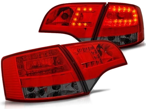Ліхтарі задні Audi A4 B7 (04-08) Універсал - LED (червоно-димчасті)