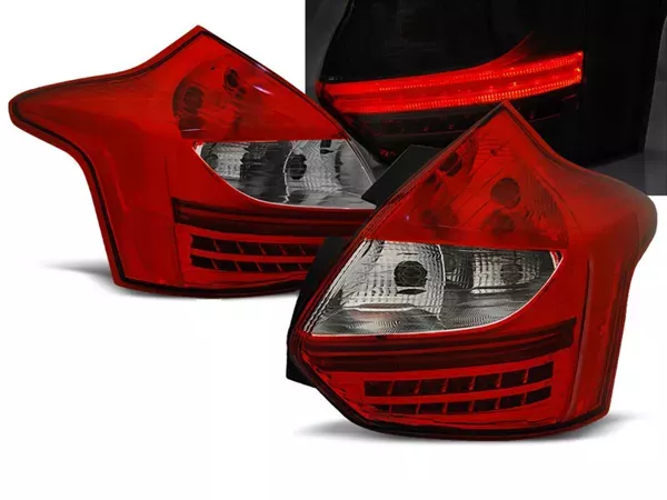 Ліхтарі задні Ford Focus III (11-14) HB - Depo червоно-білі