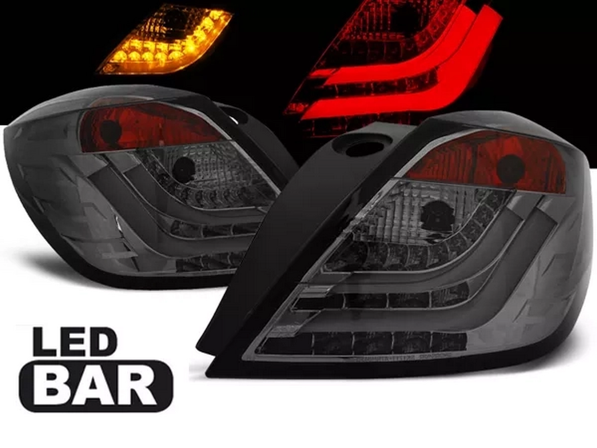 Ліхтарі задні Opel Astra H GTC (05-10) 3D - Led Bar димчасті