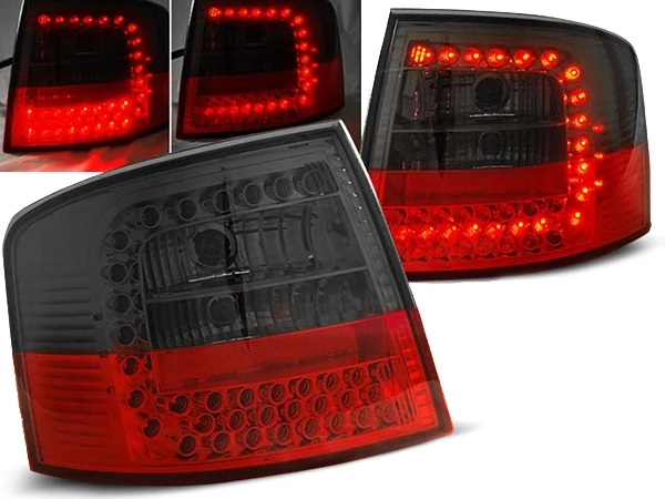 Ліхтарі задні Audi A6 C5 (97-04) Універсал - LED (червоно-димчасті)