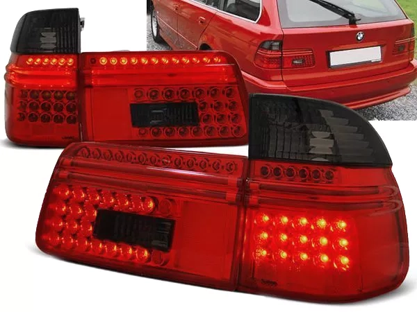 Ліхтарі задні BMW E39 (97-00) Універсал - LED (червоно-димчасті)