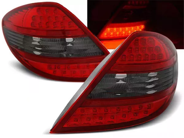 Ліхтарі задні Mercedes SLK R171 (04-10) - Led червоно-димчасті