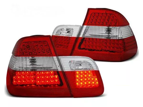 Ліхтарі задні BMW E46 (01-05) Sedan рестайлінг - LED червоно-білі