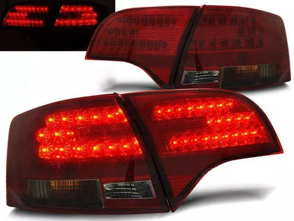 Ліхтарі задні Audi A4 B7 (04-08) Avant - LED червоно-димчасті