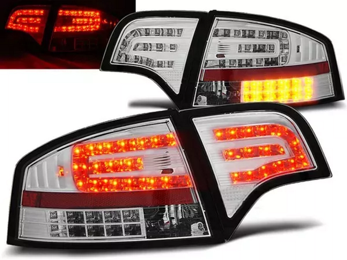 Ліхтарі задні Audi A4 B7 (04-07) Sedan - Led хром (Sonar)