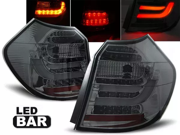 Ліхтарі задні BMW E87 / E81 (04-07) - Led Bar димчасті