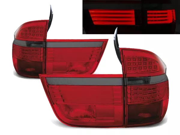 Ліхтарі задні BMW X5 E70 (06-10) - LED червоно-димчасті