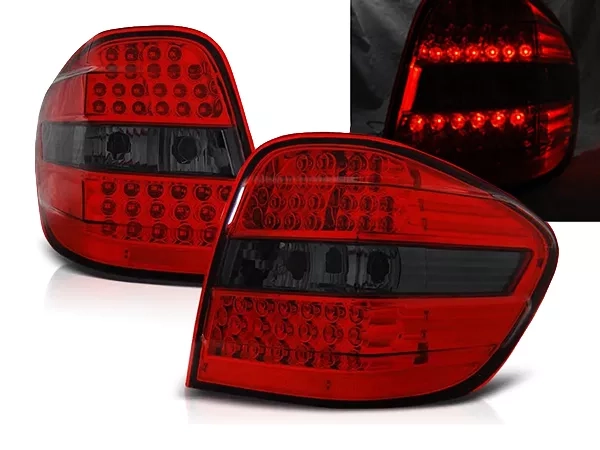 Задні ліхтарі Mercedes M W164 ML (05-08) - LED (червоно-димчасті)
