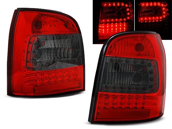 Ліхтарі задні Audi A4 B5 (94-01) Універсал - LED (червоно-димчасті)