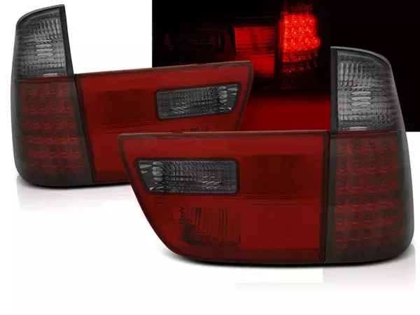 Ліхтарі задні BMW X5 E53 (00-06) - Led червоно-димчасті (Depo)