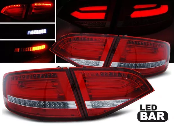 Ліхтарі задні Audi A4 B8 (08-11) Універсал - Led Bar червоні