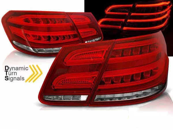 Ліхтарі задні червоні Mercedes W212 (09-13) Sedan - Led Bar з DTS