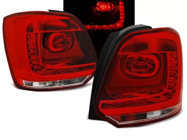 Ліхтарі задні VW Polo V 6R (09-14) HB - LED (червоно-білі)