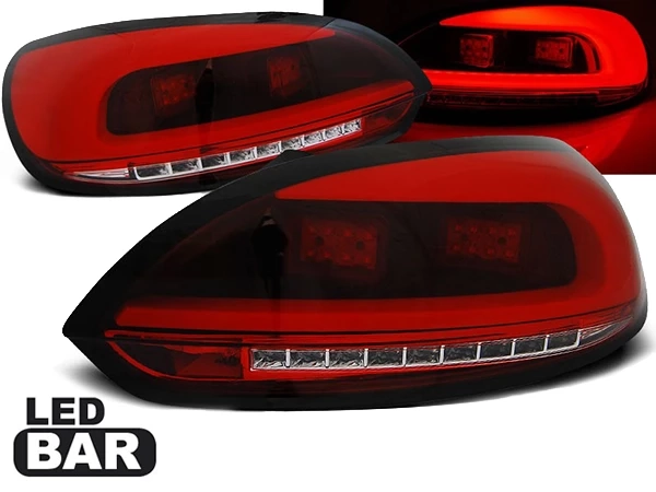 Ліхтарі задні VW Scirocco III (08-14) - LED BAR (червоно-білі)