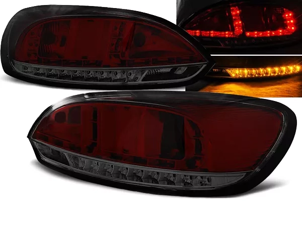 Ліхтарі задні VW Scirocco III (08-14) - червоно-димчасті LED