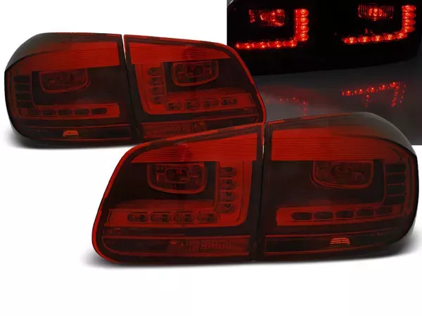 Ліхтарі задні VW Tiguan I (11-15) рестайлінг - LED червоно-димчасті