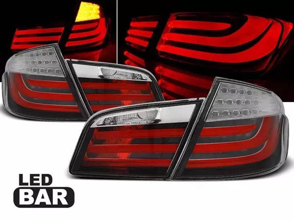Ліхтарі задні BMW 5 F10 (10-13) Sedan - Led Bar (червоно-білі)