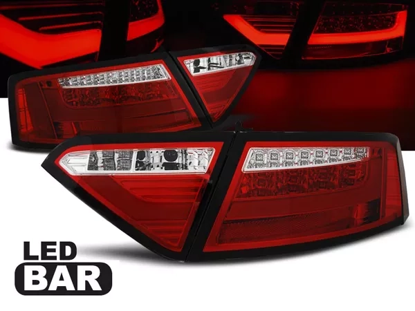 Ліхтарі задні Audi A5 I (8T; 07-11) Coupe - LED BAR червоні