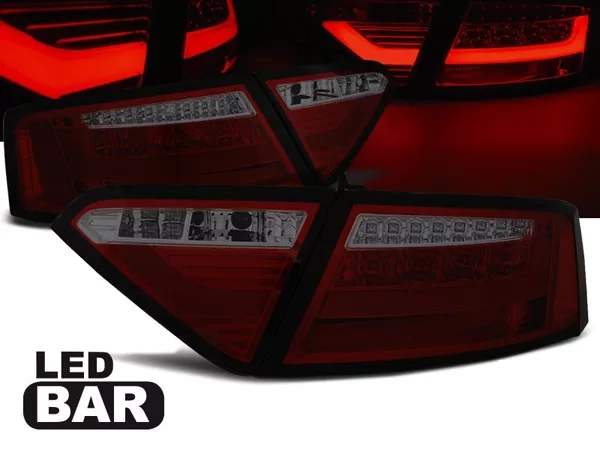 Ліхтарі задні Audi A5 I (8T; 07-11) Coupe - LED BAR червоно-димчасті