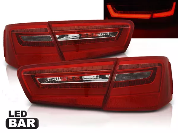 Ліхтарі задні Audi A6 C7 (11-14) Sedan - LED BAR червоні