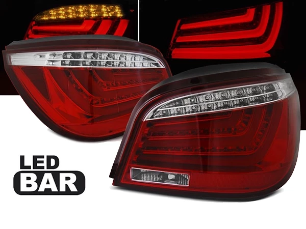 Ліхтарі задні BMW 5 E60 (03-07) - LED BAR (червоні)