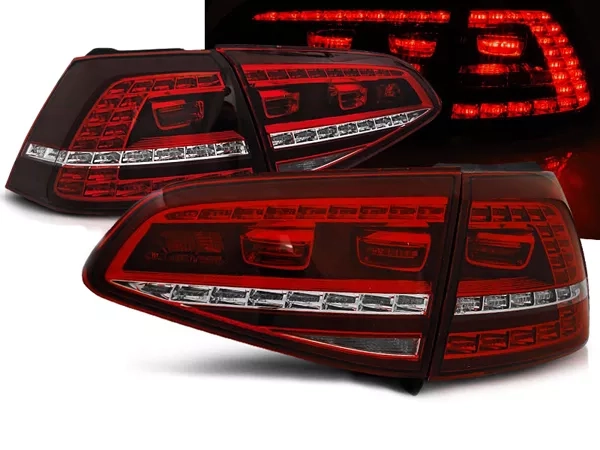 Ліхтарі задні VW Golf 7/VII (12-17) HB - LED червоно-білі (GTI стиль)