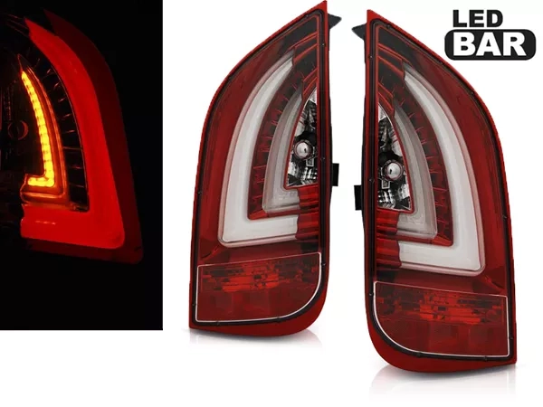 Ліхтарі задні VW UP (2011-) - LED BAR червоно-білі