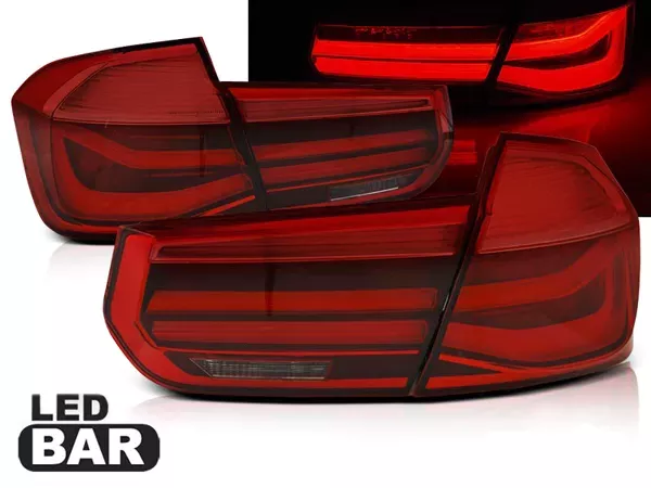 Ліхтарі задні BMW 3 F30 (11-15) Sedan - Led Bar червоні