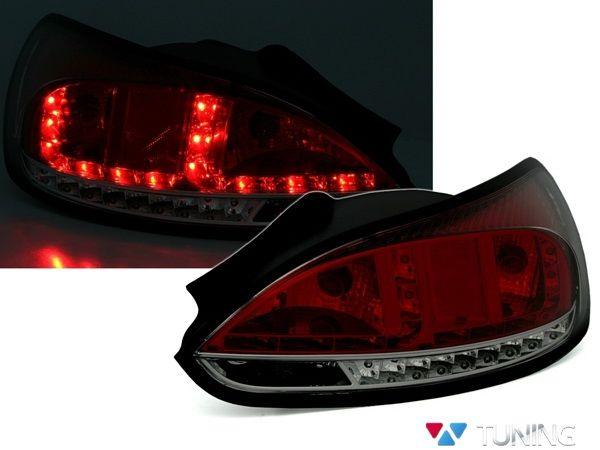 Фонари задние VW Scirocco III (08-14) - красно-дымчатые Led