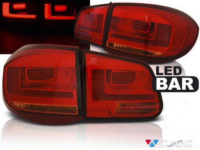 Фонари задние VW Tiguan I (11-15) рестайл - красные LED BAR