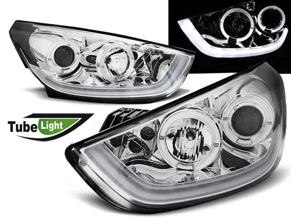 Фари Hyundai ix35 (10-13) - Tube Light ангельські очі хром