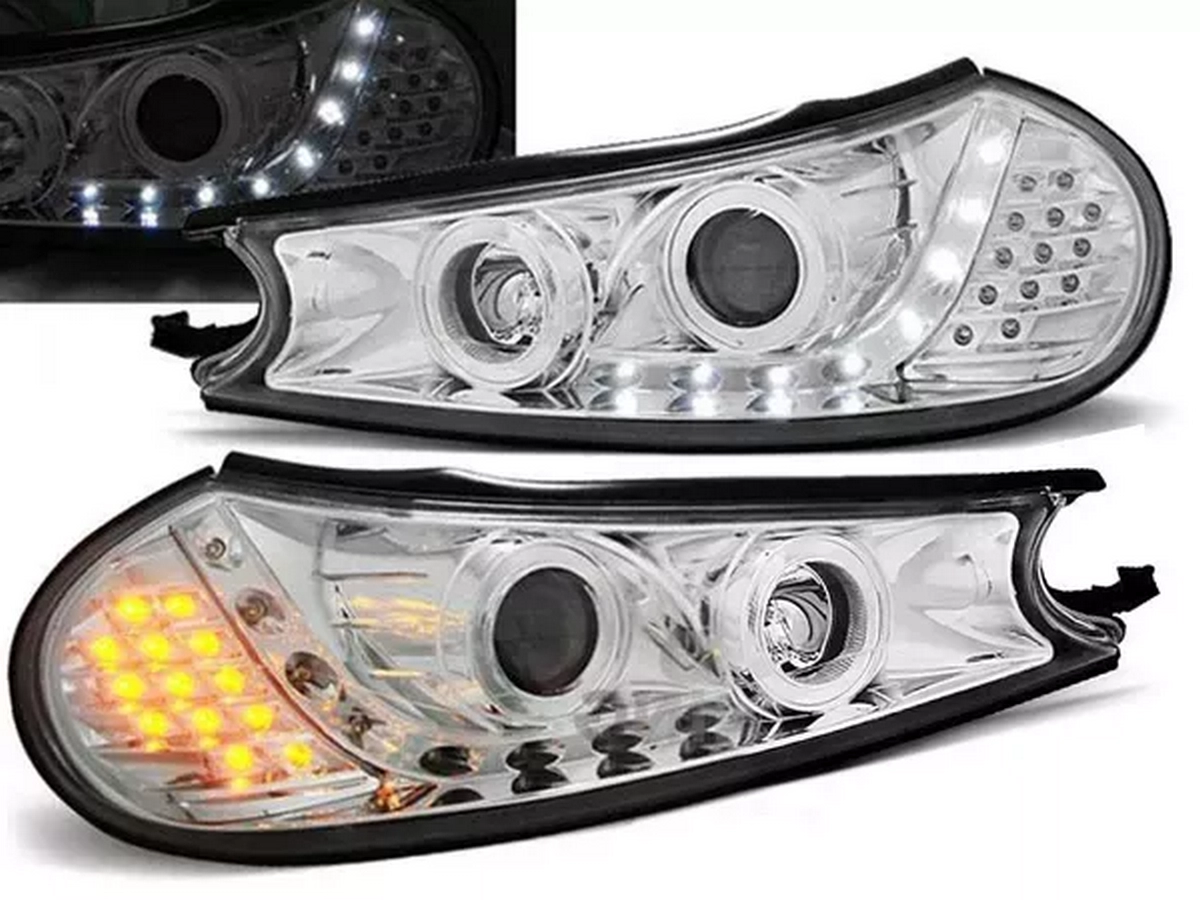 Фари Ford Mondeo Mk2 (96-00) - LED повороти хром