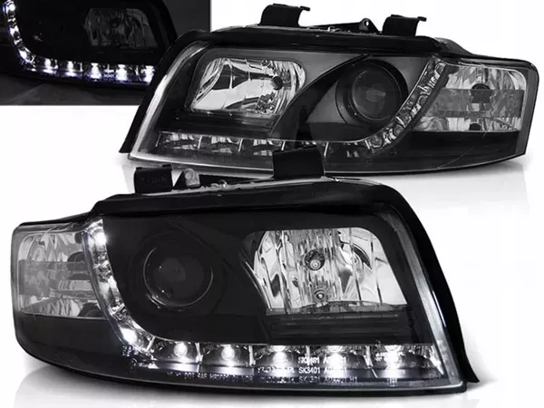 Фари Audi A4 B6 (00-04) - Daylight чорні