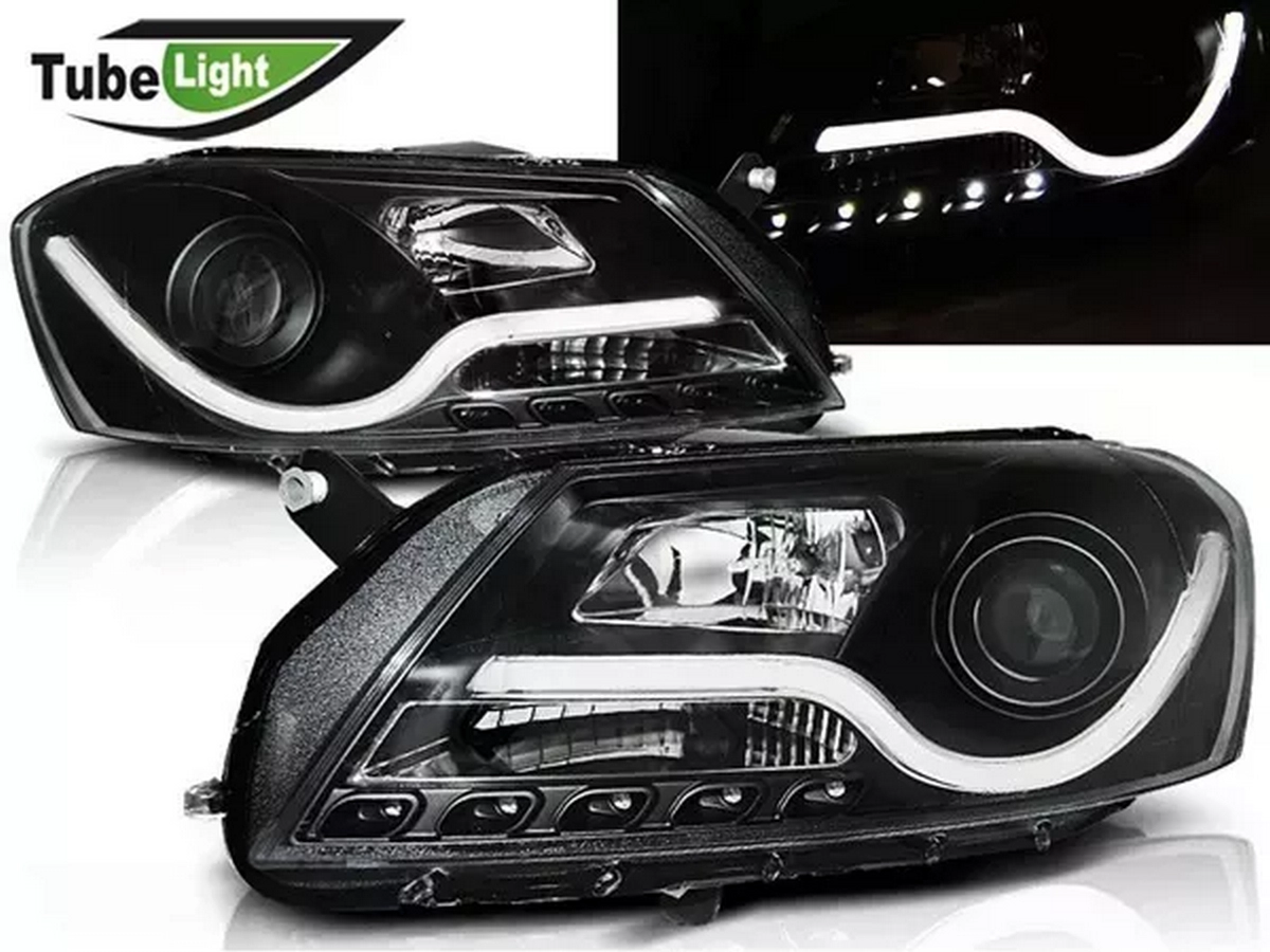 Фари VW Passat B7 (11-15) - Tube Light чорні