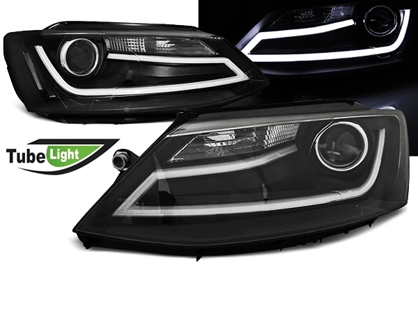 Фари чорні VW Jetta A6 (11-18) - Tube Lights