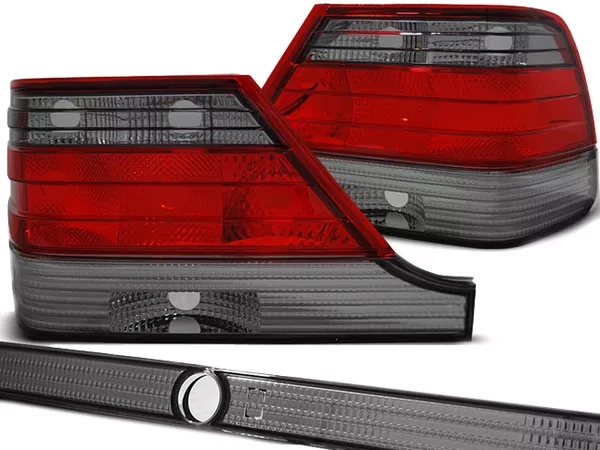 Ліхтарі задні Mercedes S W140 (95-98) - лампові червоно-димчасті