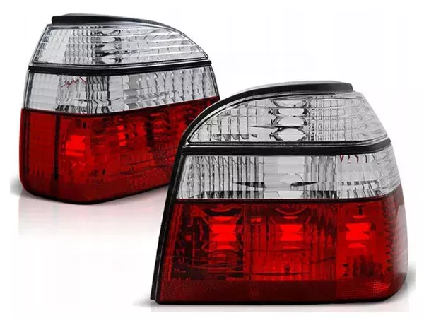 Ліхтарі задні VW Golf III (91-97) - червоно-білі (Depo)