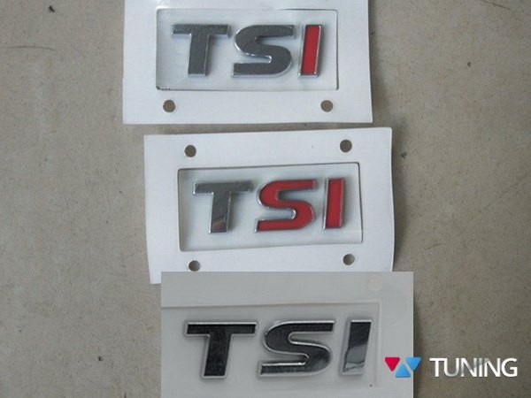 Надпись TSI VW Jetta A6 (11-18) - хром-красная