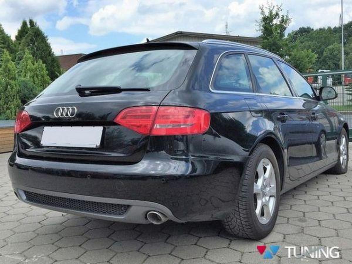 Диффузор задний AUDI A4 B8 (11-15) рестайлинг - S-Line стиль два выхлопа