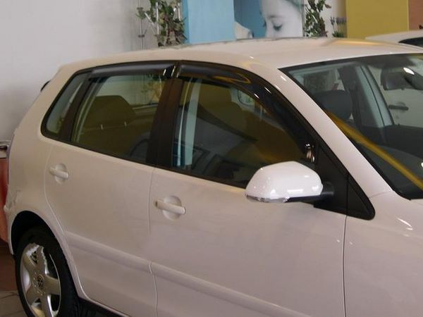 Дефлекторы окон VW Polo Mk4 (2002-2009) 5D Htb - Hic (накладные)