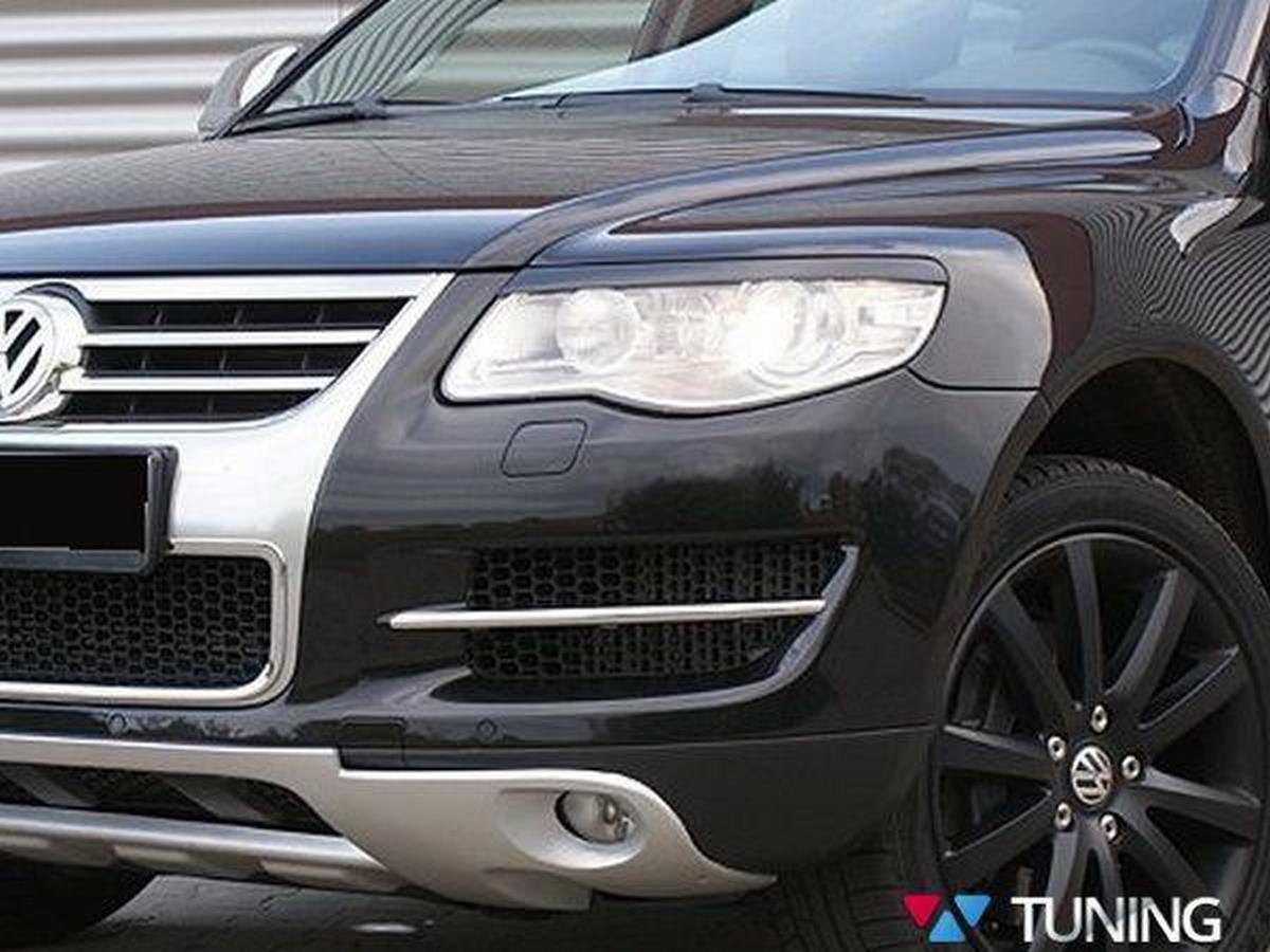 Реснички на фары VW Touareg I (06-10) рестайлинг