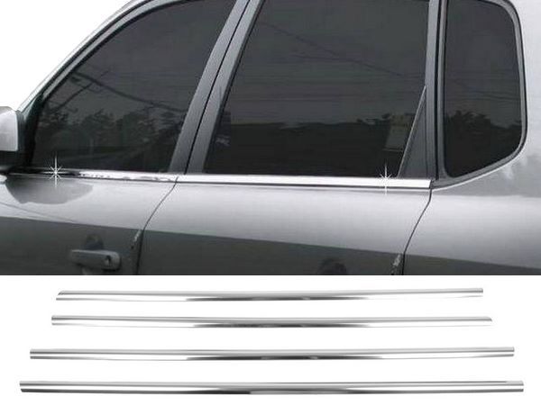 Хром нижні молдинги вікон Hyundai Tucson JM (04-10)